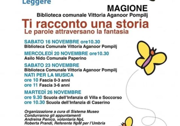 Nati per leggere, Ti racconto una storia, biblioteca di Magione